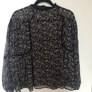 Zara chiffon floral blouse (M)